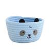 Sturdy Handwoven Cotton Rope Storage Basket with Adorable Pandas Designs Portable for Household Use Organization Items
