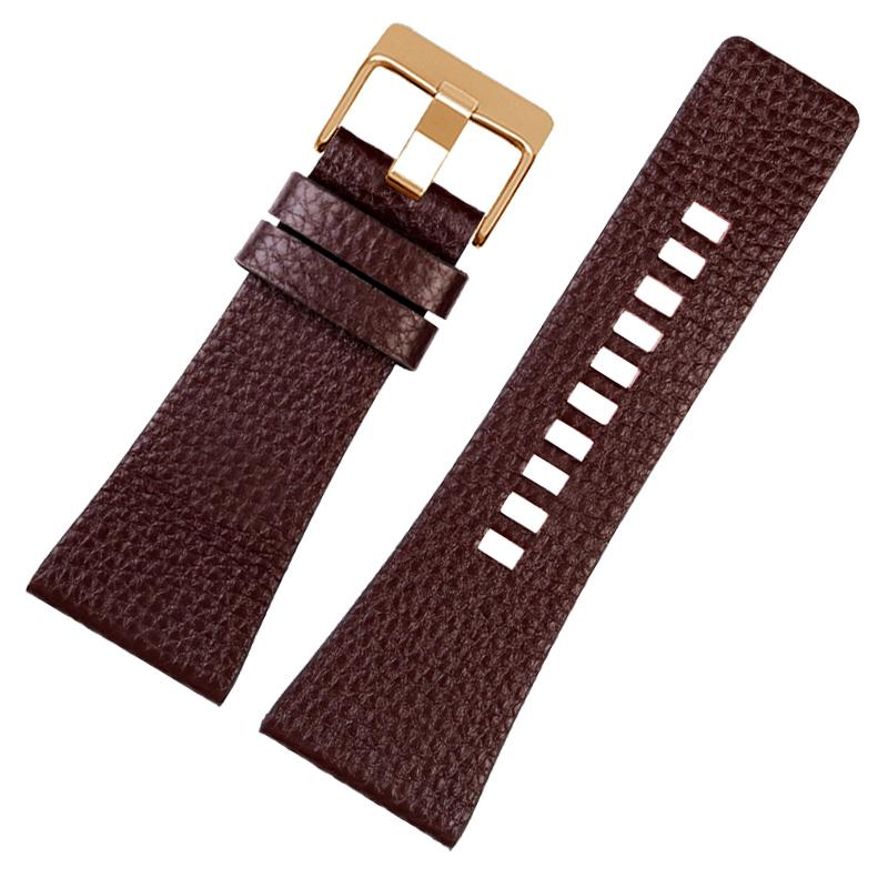 

26MM 28MM 30MM 32MM For Diesel Watchbands Men s Wrist Large Size Watch Bands POlice Black Brown Genuine Calf Hide Leather Strap 32mm
