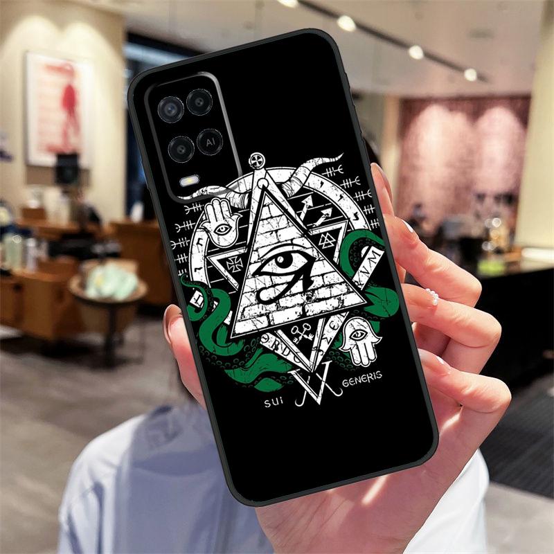 Pyramid Eye Symbol Case For Oppo A40 A60 A80 A18 A38 A58 A78 A98 A16 A76 A96 A15 A17 A77 A74 A94 A54 A57S Cover