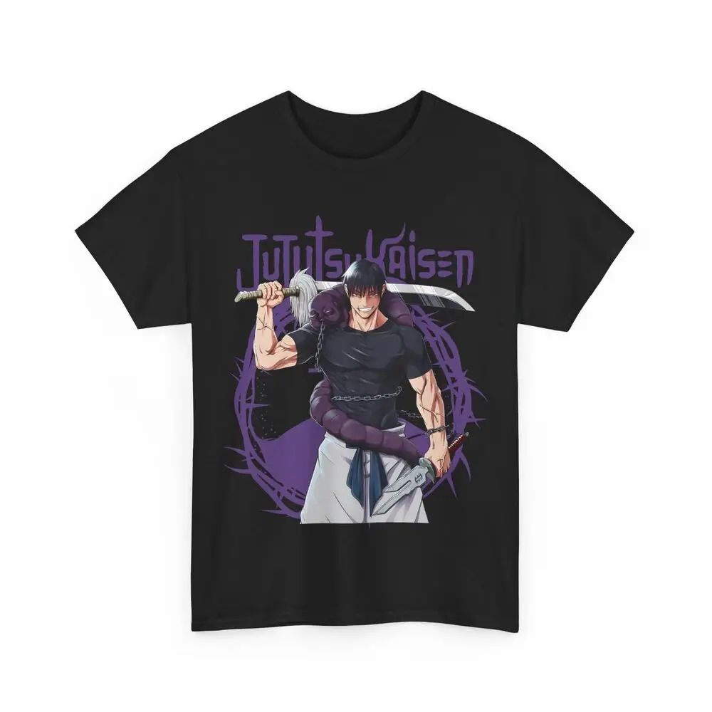 

Jujutsu Kaisen Print Cotton T-shirt Inspired Anime Toji Fushiguro T-shirt Black- Anime Gift XXXL