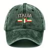 Unisex Vintage Italian Baseball Cap Adjustable Snapback Soft Textile Hat with Italia Flag AllSeason Outdoor Sun Hat for Unisex