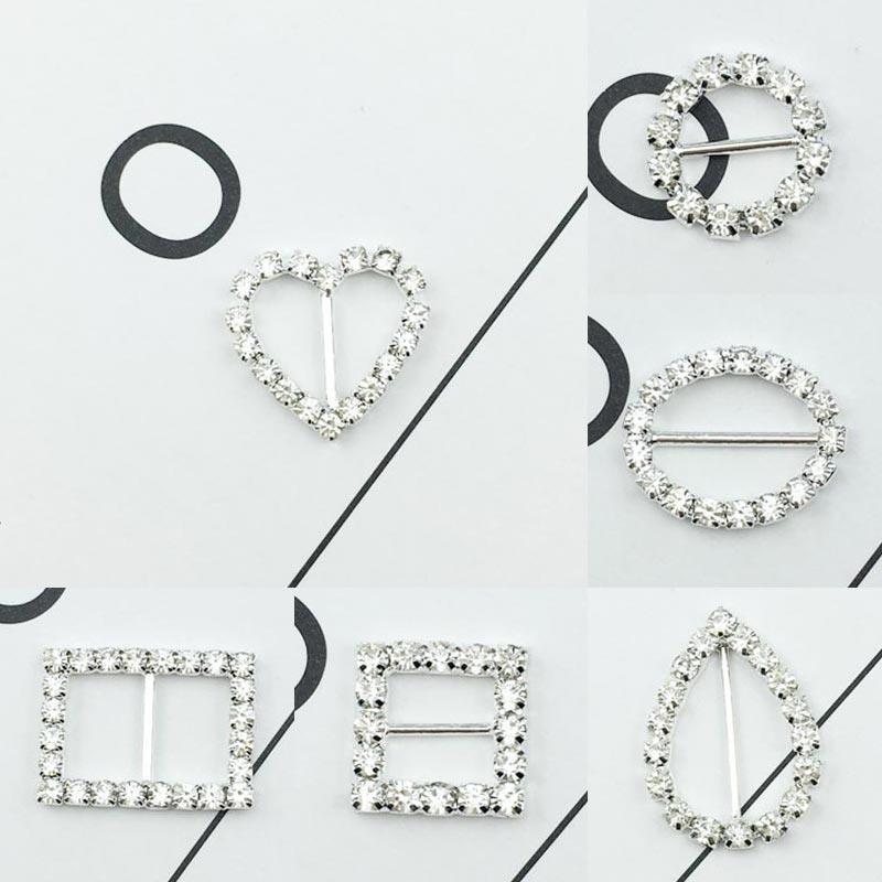 10 Teile/satz Verschiedene Strass Schnalle Haar Zubehör Strass Schnalle DIY Manuelle Schleife Haar Zubehör Hochzeit Einladung Dekoration