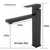 OEING Square Black Tall Basin Faucet