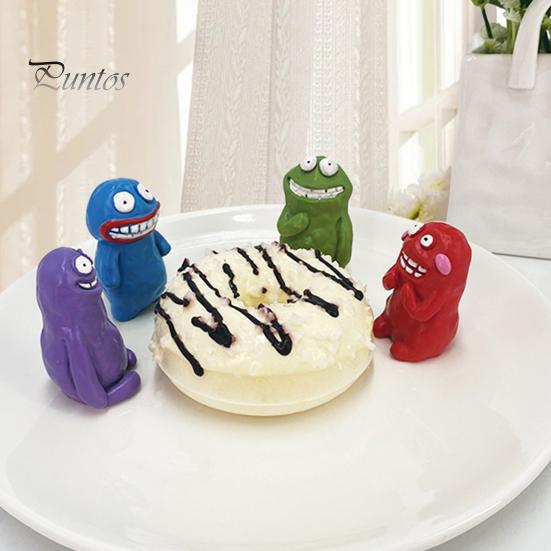 Exaggerated Expression Figurine Cute Ugly Mud Figure Desktop Decoration, Funny Resin Cartoon Hand-painted Statue, Hand-Painted Tabletop Sculpture for