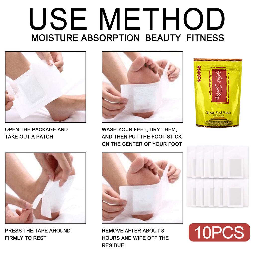 Buy Ginger Wormwood Detox Foot Patches Deep Cleansing Tongluo Foot Sticker AntiSwelling Body