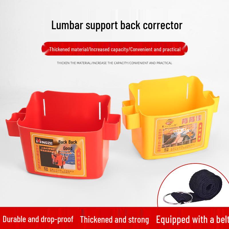 Carpentry Tool Belt Pouch with Thickened Plastic Nail Bucket