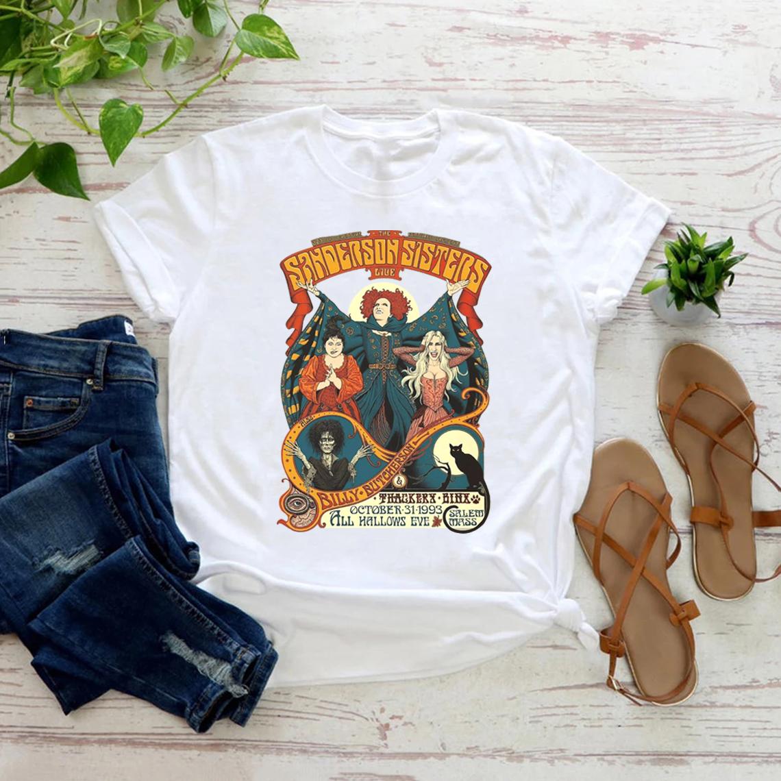 

Sanderson Sisters Hocus Pocus Witches Shirt Sanderson Sisters Vintage Tour Poster Halloween T-Shirt Sanderson Witch Museum tee 4XL