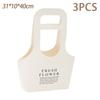 Foldable Waterproof Flower Bag Letter Box Kraft Paper Gift Bags 3Pcs Handbag