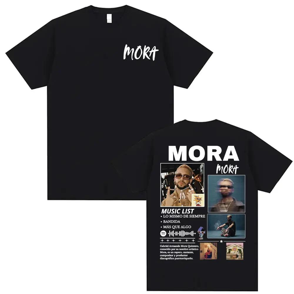 Rapper Mora Lo Mismo Dela Otra Vez Tour 2025 Merch Tshirts Unisex Fashion Hip Hop Vintage T Shirt Unisex Short Sleeve Tshirt Tops
