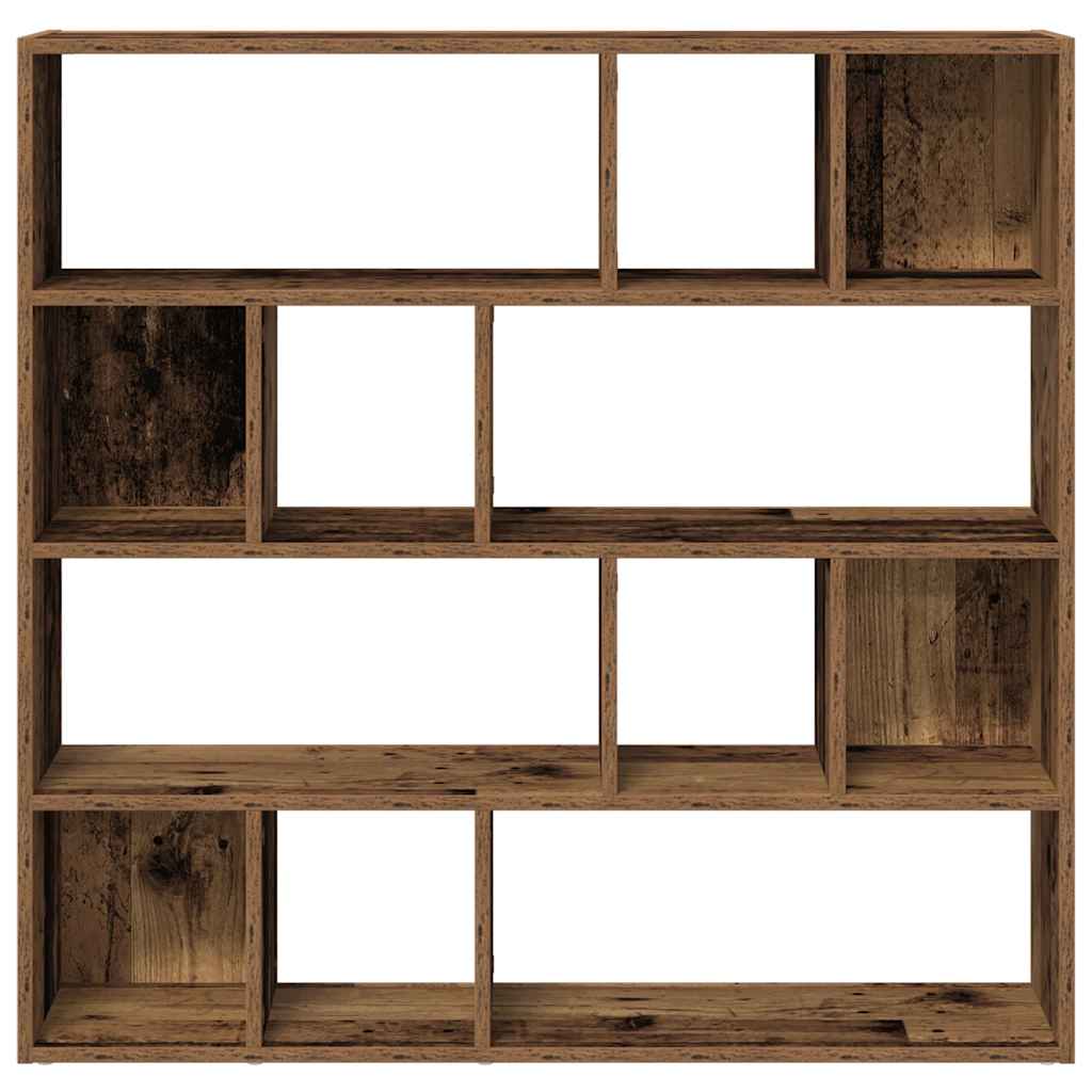Bookshelf Room Divider with Vintage Wood Look 105 x 24 x 102 cm