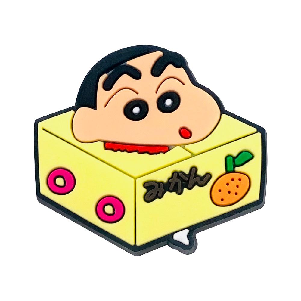 Crayon Shin-chan Croc Charms: 10 Styles, Soft Rubber PVC Shoe Accessories