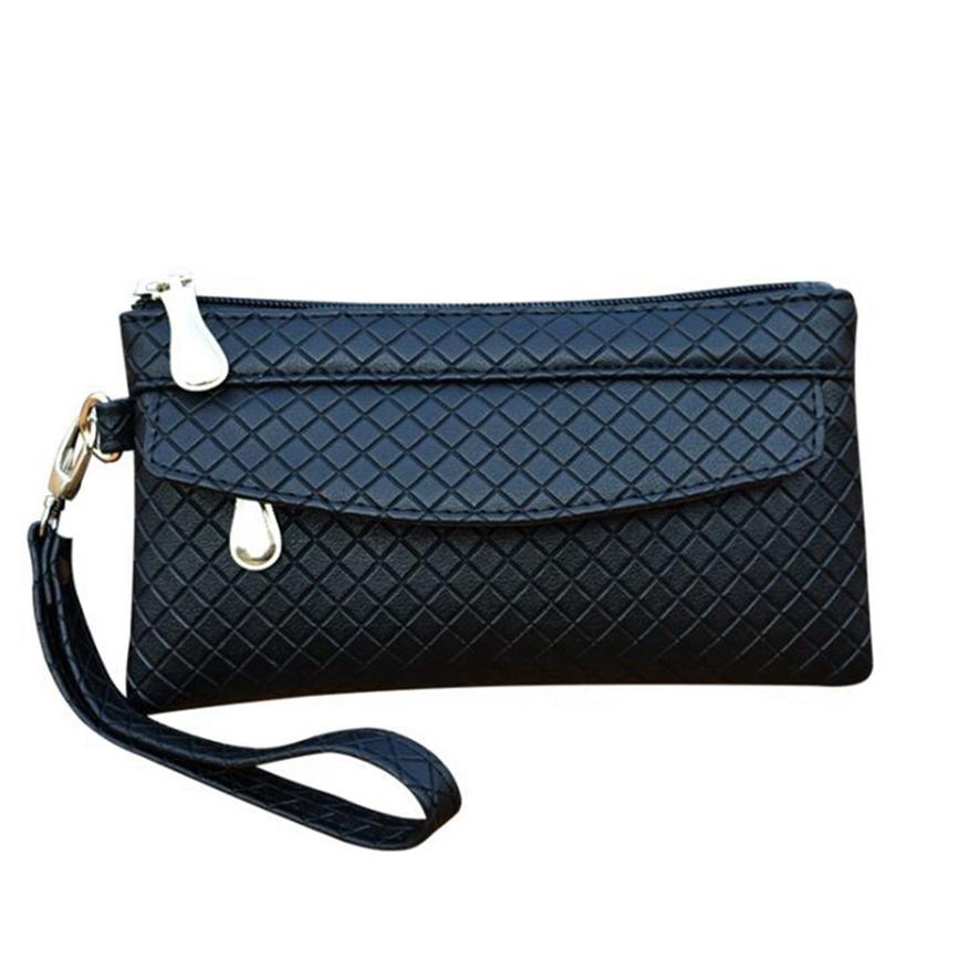 Women's Simple Clutch Bag Embossed Plaid Small Bag Grocery Shopping Coin Purse