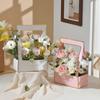 Party Flower Box New Bouquet Packaging Bag Kraft Paper Bouquet Basket Wedding Waterproof Handheld Flower Arrangement Bag
