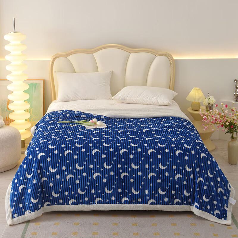 

LISM Lamb Fleece Double-Layer Warm Blanket