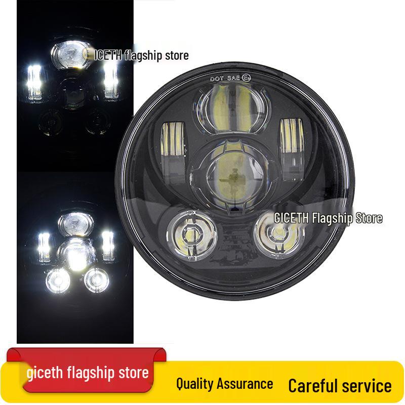 5.75" LED Headlight for Harley X48, XL883R/L 750, Dyna, Benelli 400 Motorcycles & Scooters - Off-road Compatible