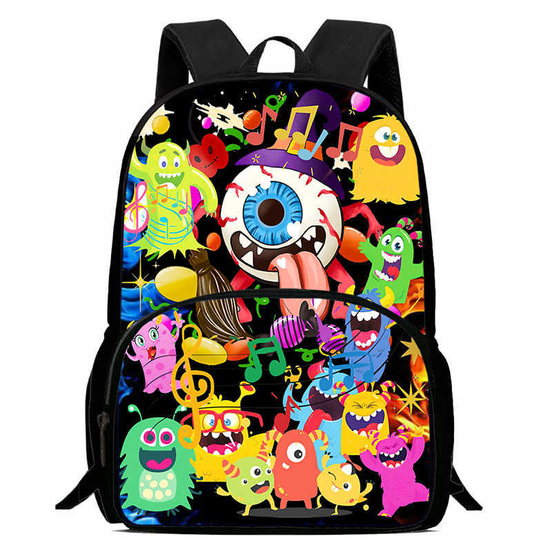 Zaino Anime Periferico My Singing Monster Borse Scolastiche da Uomo e da Donna