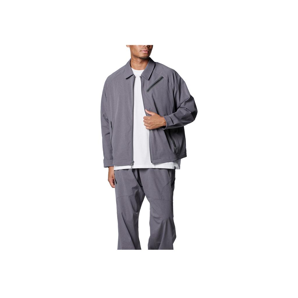 Under Armour Solid Color Zip-Up Collar Long Sleeve Jacket Men Outerwear Gray 1383029-025