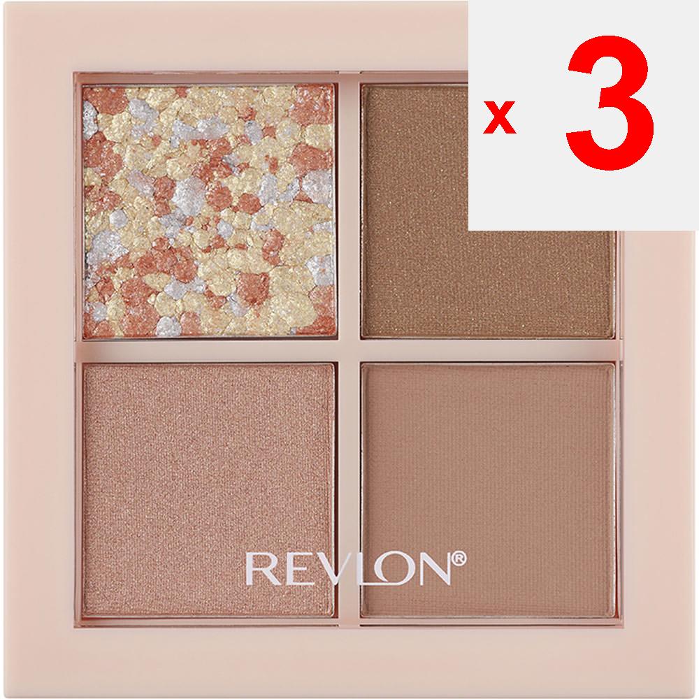 Revlon Dazzle Eyeshadow Quad 008 Eye Makeup Eye Color & Eye Shadow Use Your Brush or Tip To Draw a Line Along the Lash Line Using the Bottom Right of
