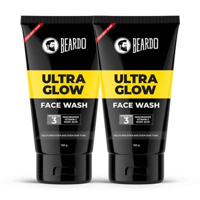 Ultraglow Face Wash for Men 100g X Pack of 2 | Brightens, Hydrates & Evens Skin Tone for Men