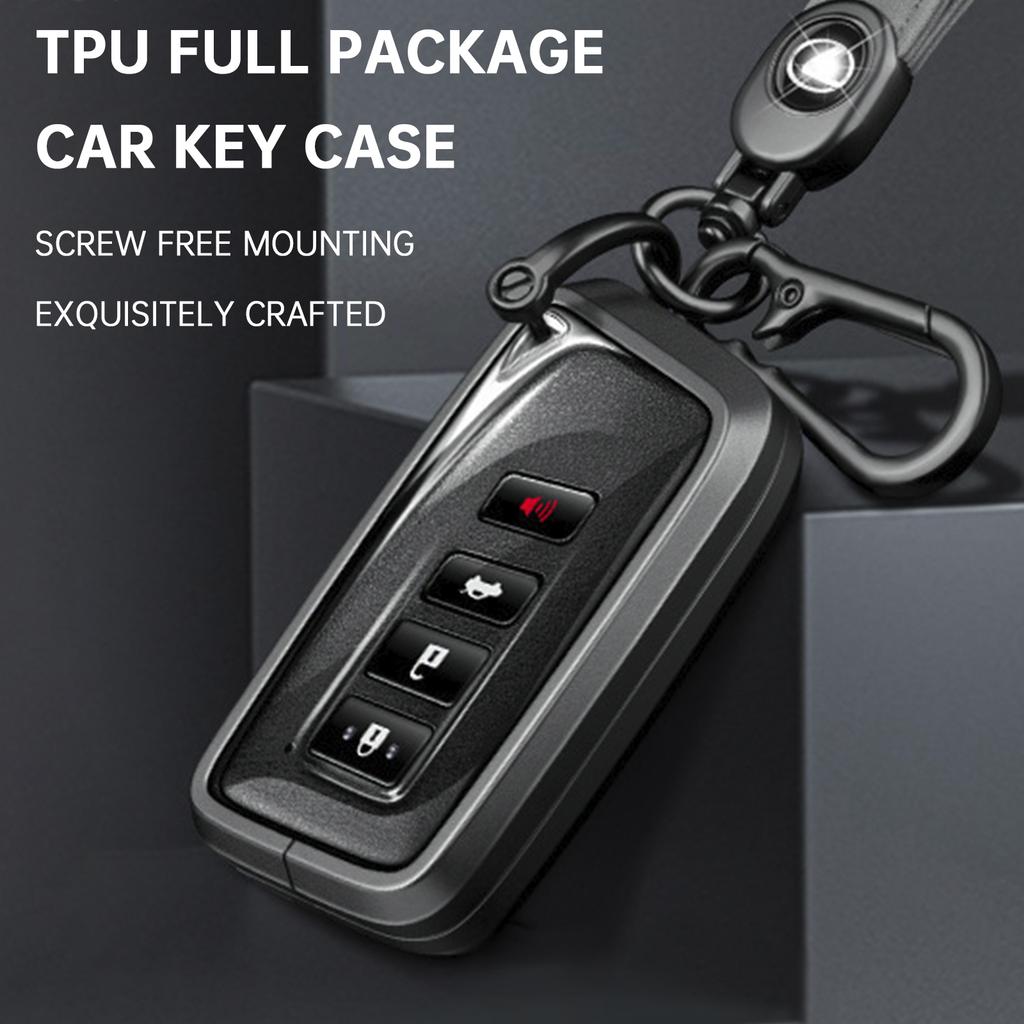 Alloy Aluminum TPU Soft Film Car Key Gray Case Cover For Lexus IS GS ES RX