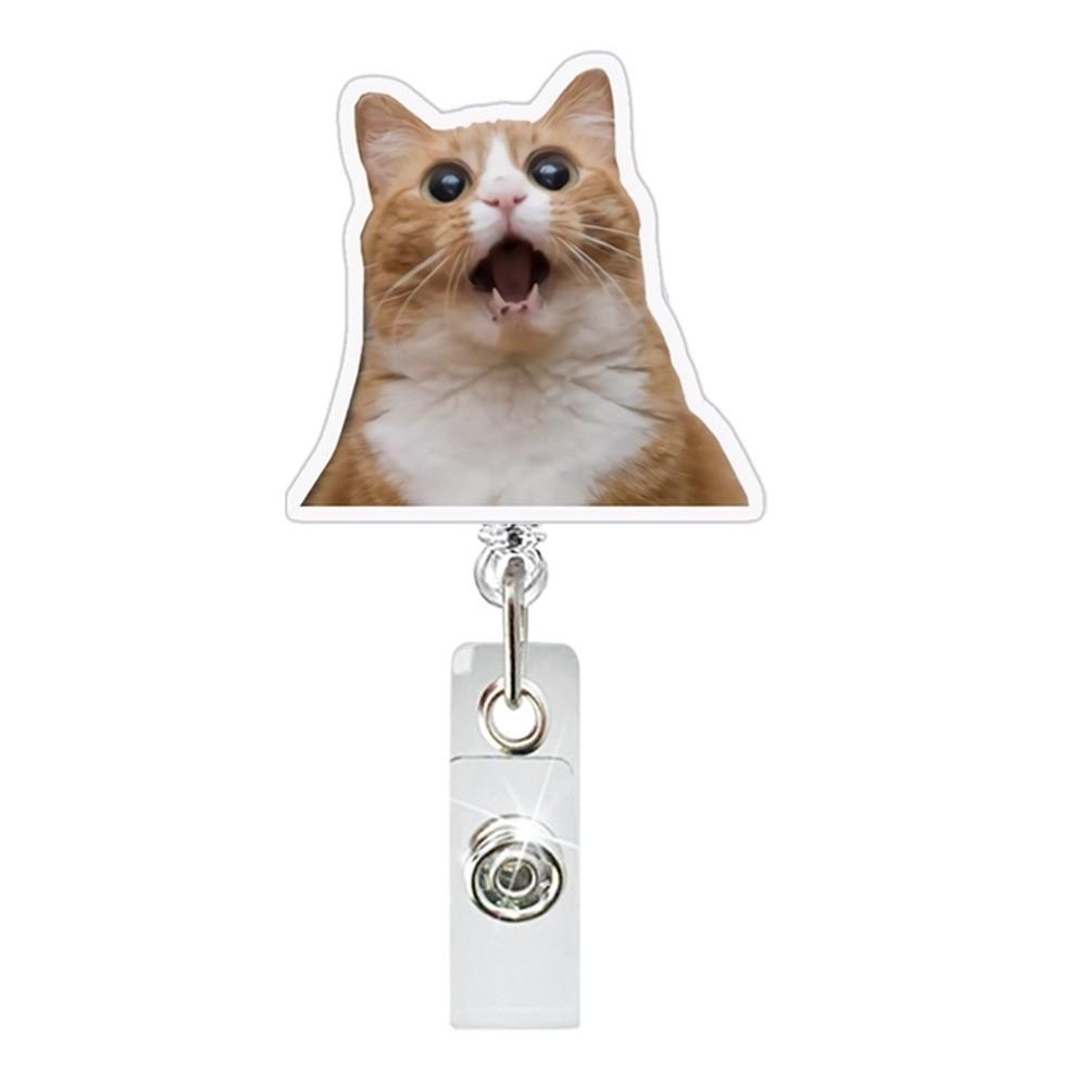

Kitten Animal Nurse Badge Reel Funny Cat Retractable Badge Holder ID Card Holder Office Student Style 6
