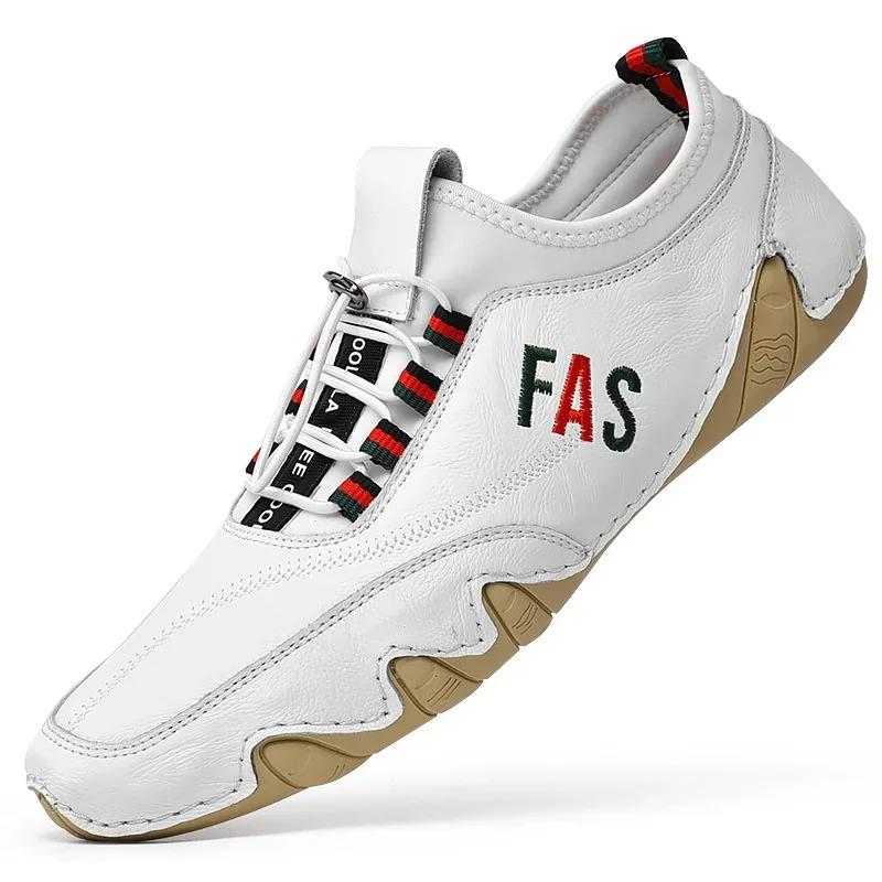 Men Genuine Leather Casual Shoes Male Sports Sneakers Men Office Business Work Shoes Father Jogging Shoes s