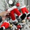 Santa Claus Elf Leg Doll Xmas Tree Picks Merry Christmas Decoration for Home Fireplace Hanging Ornament New Year Party Kids Gift