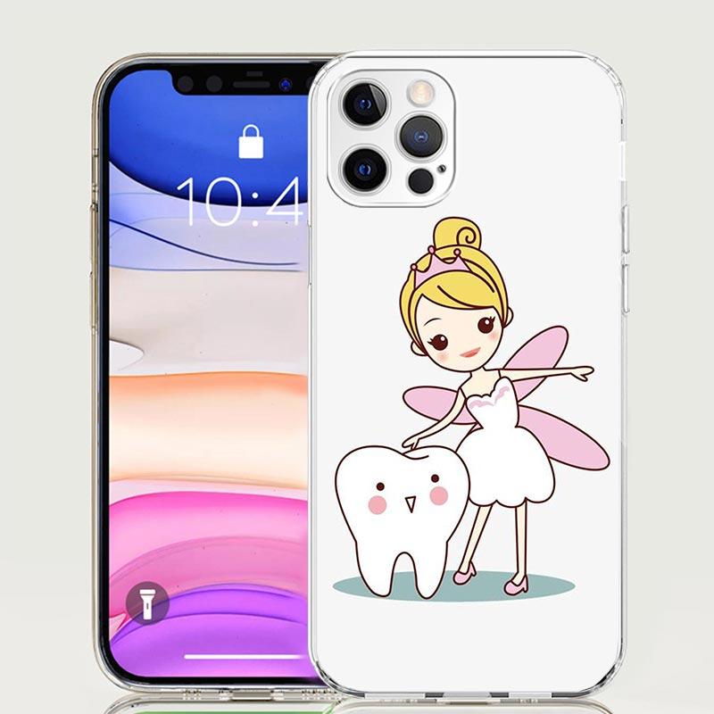 Wisdom Teeth Dentist Tooth Case Phone Cover for Apple iphone 16 15 14 13 12 Mini 11 Pro Max 16E X XS XR 7 Plus 8 + SE 2020 Trend