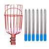 Fruit Picker with Basket Stainless Steel Segmented Long Handle Fruit Harvesting Tool
