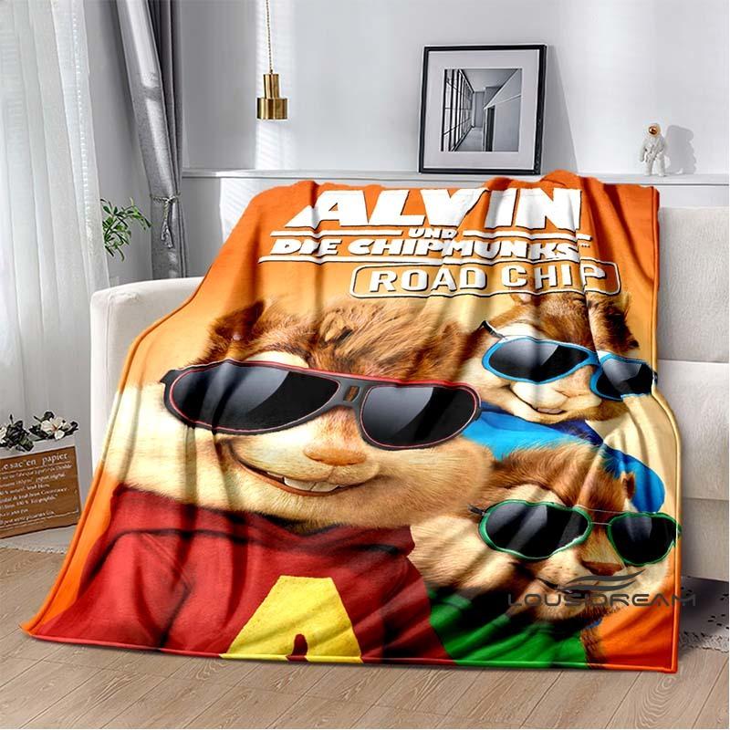 La manta de franela de la caricatura Alvin y las Ardillas es suave y cálida, adecuada para dormitorios, salas de estar, mesitas de noche, viajes