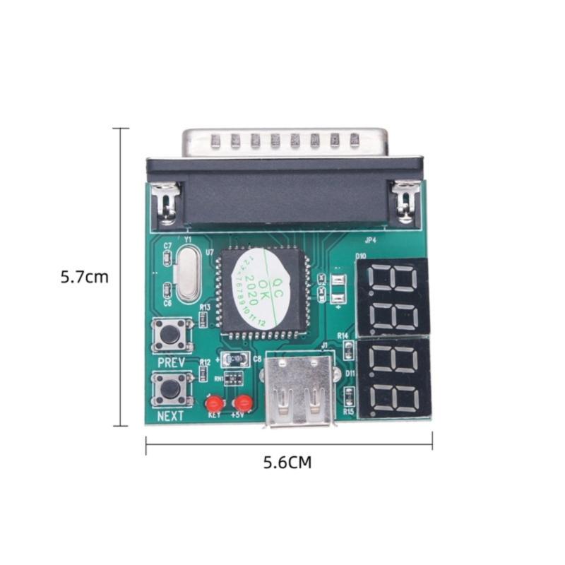 Computer Fault Test Card 4 Digit Parallel Port Diagnostic Card for Laptops Motherboards Wide Compatibles