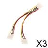 3x20cm Computer Molex 4 Pin Power Supply Y Splitter Cable 2 Female To 1 Male