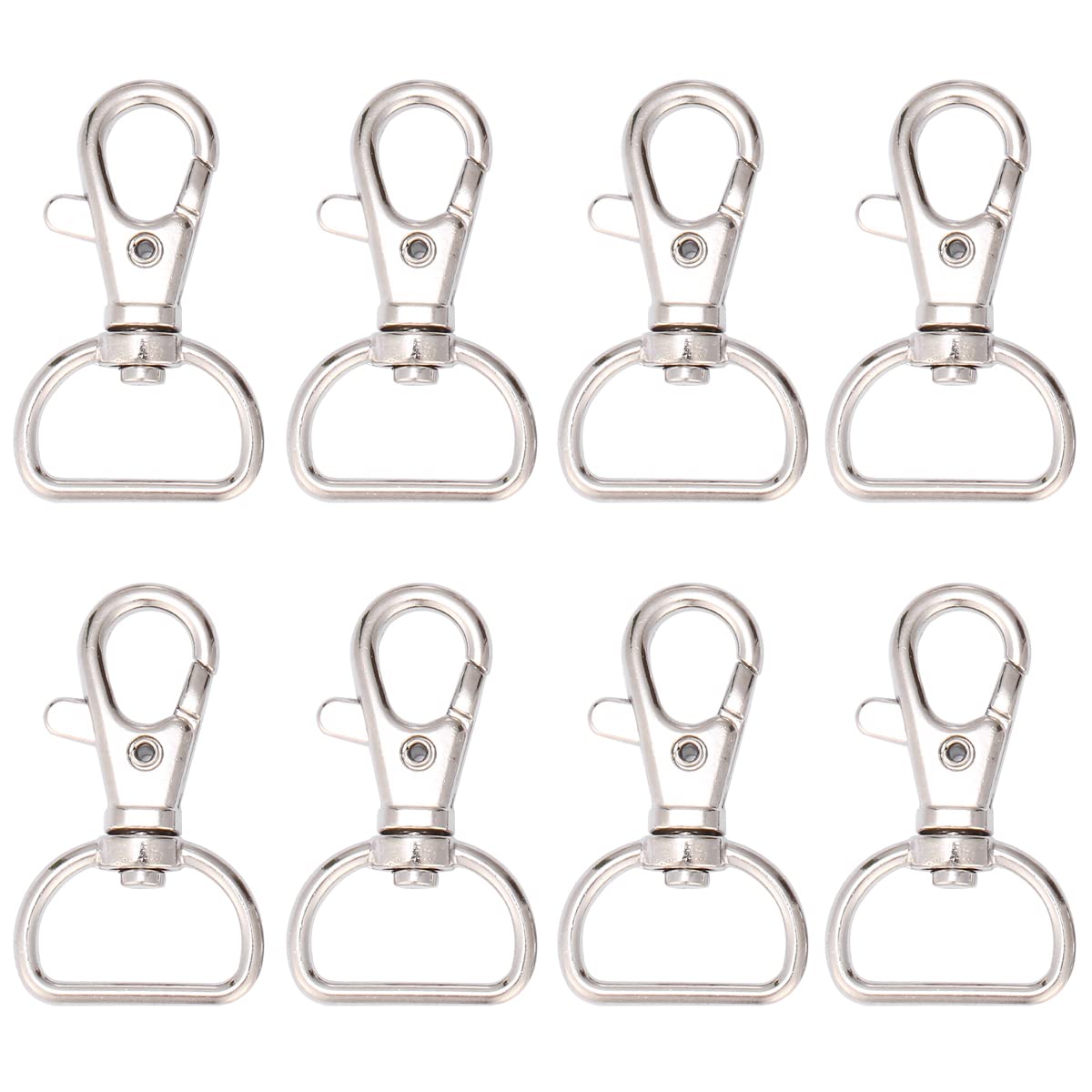 

20 вращающихся рычажных застежек для рюкзаков, сумок, детали ручной работы (Внутренний диаметр 20 мм, Серебристый)