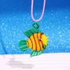 Fisch Anhänger Halskette Zarte Glasur Halskette Verstellbare Halskette Bequemer Halsschmuck Geeignet für Täglich Party
