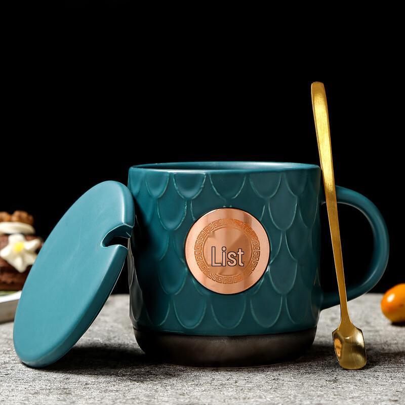 Chá Xún Bronze Seal Ceramic Mug