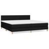 3140723 vidaXL Divan Bed with Mattress Black 200x200 Cm Fabric