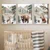 Bär Hirsch Fuchs Wolf Wald Dschungel Tier Kinderzimmer Wand Kunst Leinwand Malerei Nordic Poster und Drucke Wand Bilder Kinderzimmer Dekor