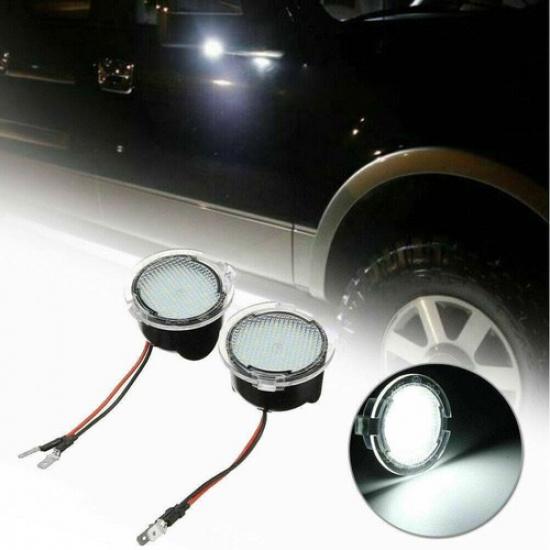 2 x White Full LED Under Mirror Puddle Lights fit for Ford F150 Edge Flex Taurus