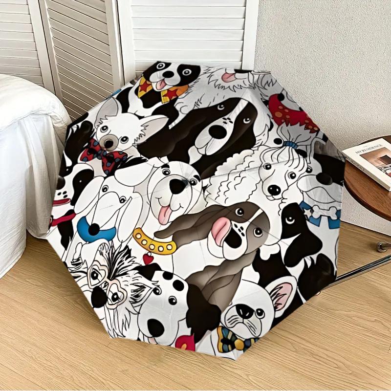 

1pc Dogs, Pet Automatic Folding Umbrella, 8-Rib Durable Frame, Durable Foldable Design - Elegant Gift for Commute yy251210032