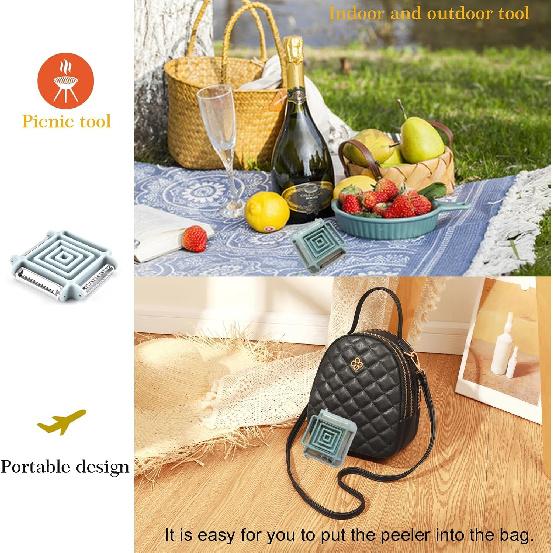 Portable Travel Vegetable Peeler for Fruit Veggie Potatoes Carrot Cucumber Peelers for Kitchen Potato Peelers Apple Peelers Julienne Peeler Fruit