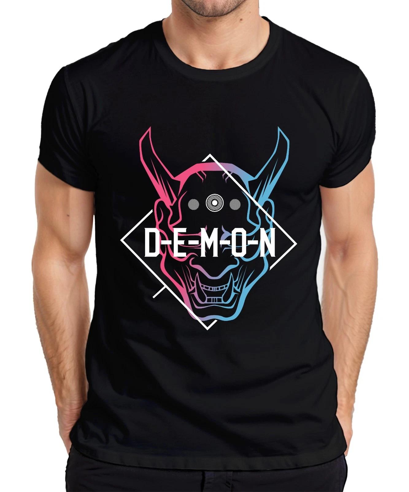 DEMON Oni Maske Halloween Anime Manga Gaming Vaporwave Streetwear Herren T-Shirt XXXXL