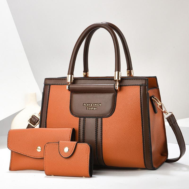One Shoulder Women's Fashion Messenger Bag New Handbag Women's Casual Versatile Child and Mother Bag Three-piece Set