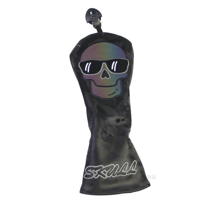 Waterproof Embroidered Skull Golf Club Head Cover - 3 Colors