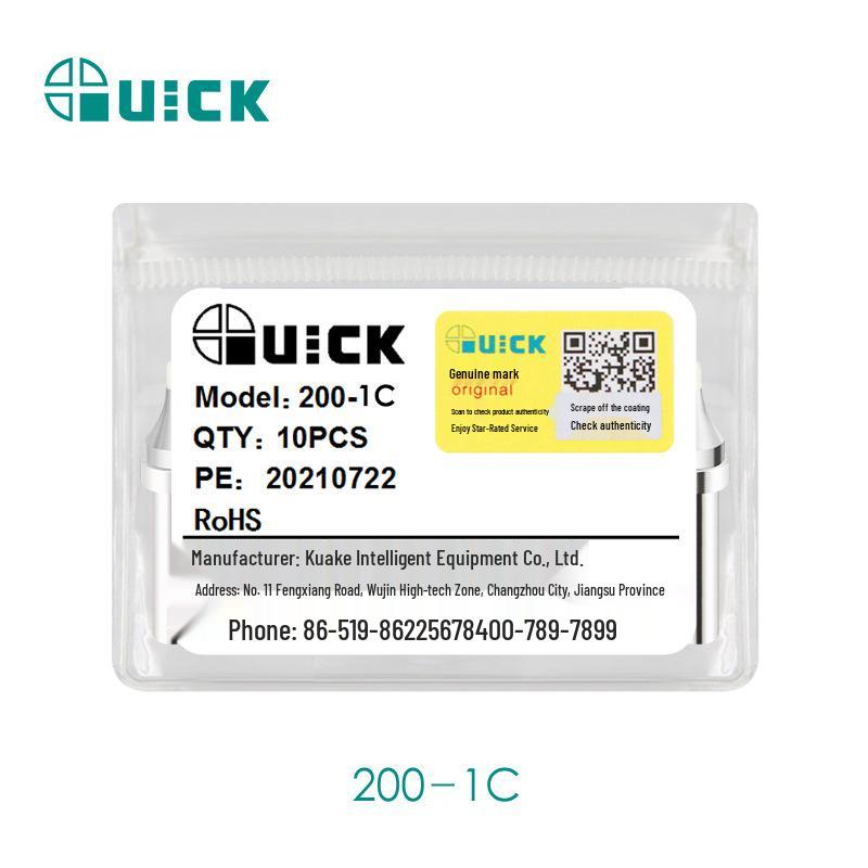 QUICK Kuai Ke TS2200/203H/503 Soldering Iron Tips - Compatible Models 203D/376D In 200-C/D/B/I/J/LB Styles.