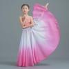 Girl Classical Dance Big Wings Skirt Gradient Color Skirt Ethnic  Modern Flamenco Dance Long Skirts
