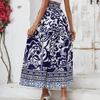 Jumătate Fusta Tooxika Nouă în Stil Etnic Imprimat, Fustă Lungă Leagăn Mare Leagăn Leagăn
