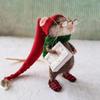 Mouse Doll Christmas Needle Felted Mouse Needle Felted Craft Decorations Mouse Handmade Wool Felted Only Material Package.