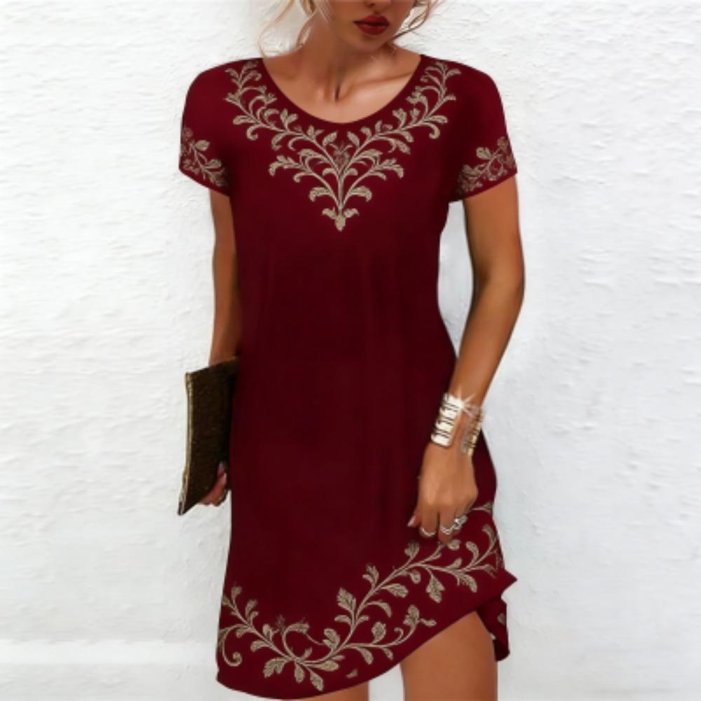 Simplicity Women's Homewear Women Nightdress Short Sleeve Dresses Loose Fit Nightwear Home Clothes Loungewear Dresses Party Dress