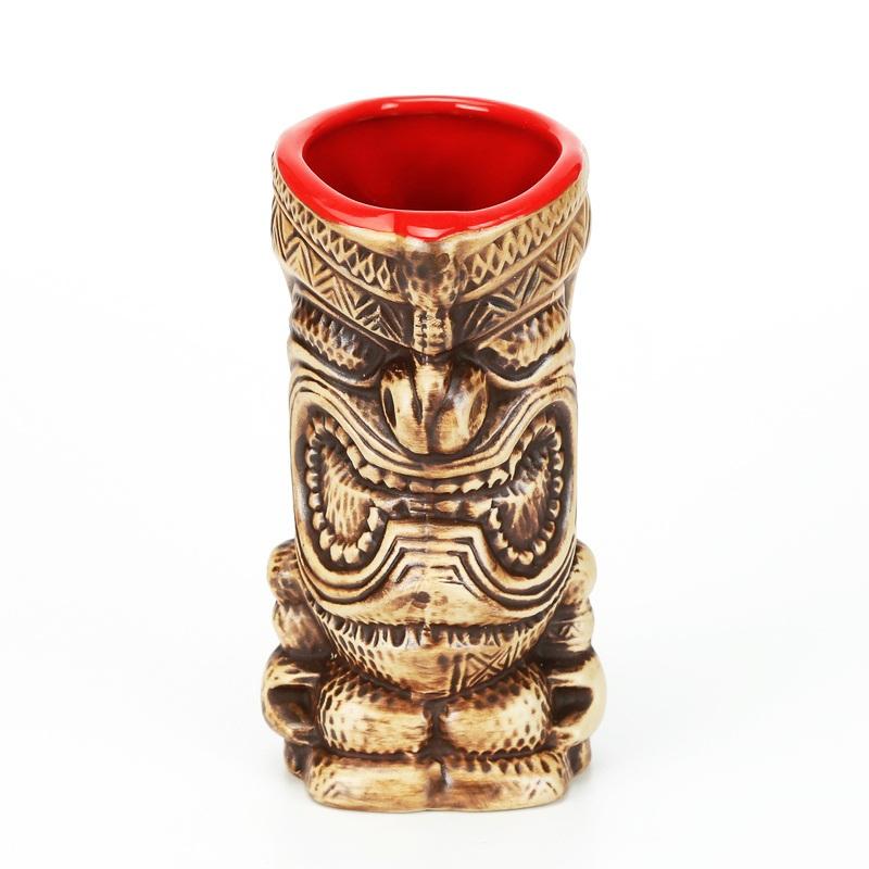 400ml  Hawaii Tiki Mugs Cocktail Cup Beer Beverage Mug Wine Mug Ceramic Easter Islander Tiki Mugs Bar Tools Barware