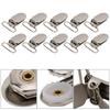 20pcs Metal Material Suspender Snap Silver Duckbill Shape Clips  Clothes Decoration